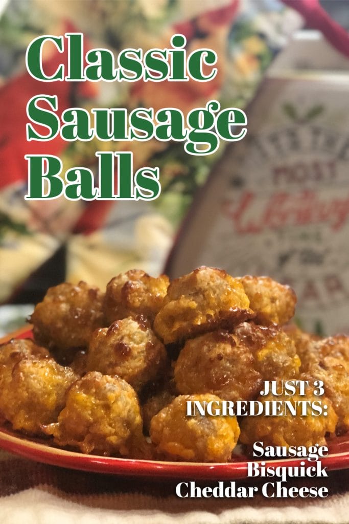 Sausage Balls Recipe - 3 ingredients! Sausage, Bisquick & Cheddar Cheese 1 Classic Sausage Balls (Just 3 ingredients: sausage, Bisquick, Cheddar Cheese)