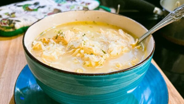 Homemade Chicken & Rice Soup – FAST!